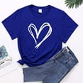 thumbnail image 1 of Meichang T-Shirts Joyeuse Saint-Valentin Femmes Mignon Imprimé Cœur T-Shirts Manches Courtes Col Rond Décontracté T-Shirts Joyeuse Saint-Valentin, 1 of 3