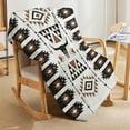 thumbnail image 3 of Western Boho Cowboy Print Fleece Blanket - Soft Plush Aztec Indian Texas Longhorn Skull Throw for Couch Sofa Bed Decor Cozy Gift for Adults, 3 of 7