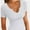 White, variant on Women Ribbed Short Sleeve Shirts Scoop Neck Slim Fitted Basic Tees Tops Summer Trendy