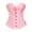 Pink, variant on Corset Tops for Women, Bustier Shapewear Lingerie, Lace Waist Push Up Bodysuit, Pink Size XXL