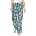 thumbnail image 1 of Fotbe Colorful Easter eggs Pantalones de Pijama para Mujer, Pantalones de Dormir, Pantalones Pj con Cordón y Bolsillos-X-Large, 1 of 6