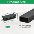 thumbnail image 2 of Uxcell 36 Pack Tapón de Agujero Plástico Rectangular, 2"x9/16"(50x15mm) Tapas de Tubo de PE que se Adaptan a Patas de Muebles de 0.5-2mm de Grosor, Tapones para Tubos de Patas de Sillas y Mesas, Negro, 2 of 7