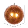 thumbnail image 3 of Vickerman MT198288D 6 in. Copper Candy Glitter Net Ornament - 2 per Bag, 3 of 3