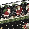 thumbnail image 3 of Black Christmas Santa Pattern Shower Curtain 36"x72" ,Bathroom Decorative Shower Curtains Set with 12 Hooks,Modern Waterproof Washable Shower Curtain, 3 of 6