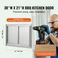 thumbnail image 2 of KFFKFF BBQ Island Entry Door Stainless Steel 30x21 Inch Outdoor Kitchen Door, 2 of 9