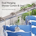 thumbnail image 3 of 12 Pcs Shower Curtain Hooks, Metal Shower Curtain Rings Rust Proof, Double Sided Shower Curtain Hooks for Shower Curtain Liner Smooth, 3 of 7