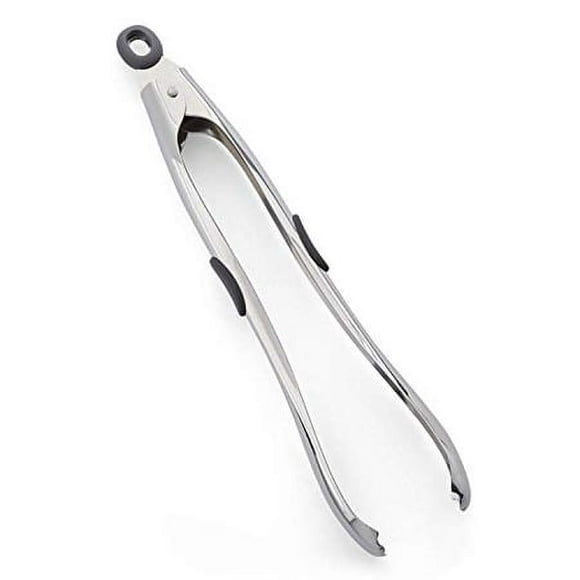 nambe curvo All-Purpose Tongs Stainless Steel Kitchen Tongs for cooking, grilling, and Barbeque 13 Inch Dishwasher Safe Designed by Steve cozzolino