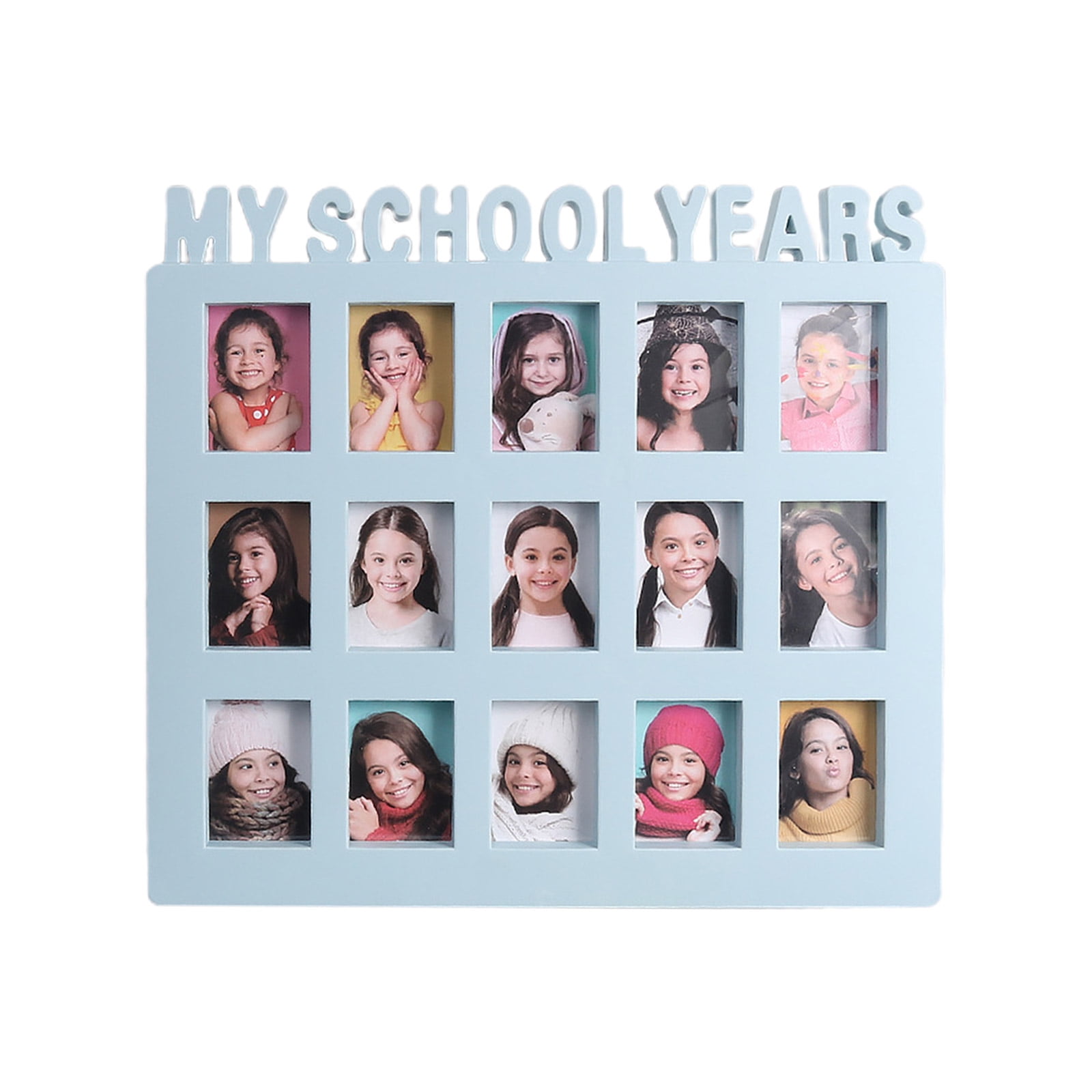 School Years Photo Moment Student Keepsake Frame Kids 15 Picture Display Gift
