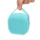 thumbnail image 2 of Cepillo de baño para perros y gatos, peine de goma de silicona, cepillo de masaje para cachorros, cepillo de limpieza del cabello suave (forma de pata azul), 2 of 3