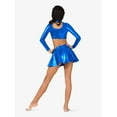 thumbnail image 4 of Girls Metallic Long Sleeve Dance Crop Top, 4 of 13