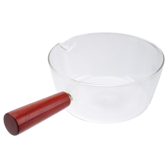 SASABAXI 1Pc Glass Mixing Bowl 9.2x4.7in Transparent For Food Storage