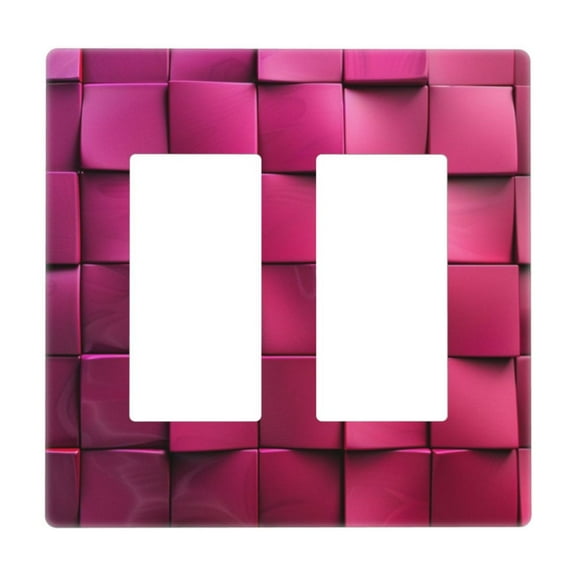 Purple Square Light Switch Cover Decorative Switch Plates and Outlet Covers Wall Plate for Electrical Kitchen Home Office Art Decor Standard Size