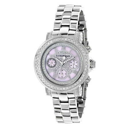 - Women Diamond Watch 2ct Bezel Pink MOP Montana