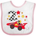 thumbnail image 3 of Inktastic Happy 2nd Birthday Red Racing Car Boys or Girls Baby Bib, 3 of 4