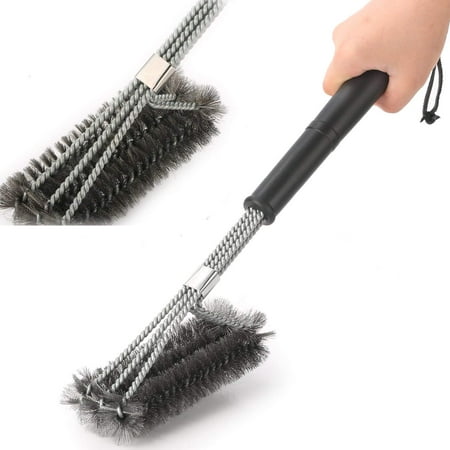 BBQ Grill Brush 18 inch Durable and Effective Bristles 360° Clean Perfect Barbecue (Best Grill Cleaning Tools)