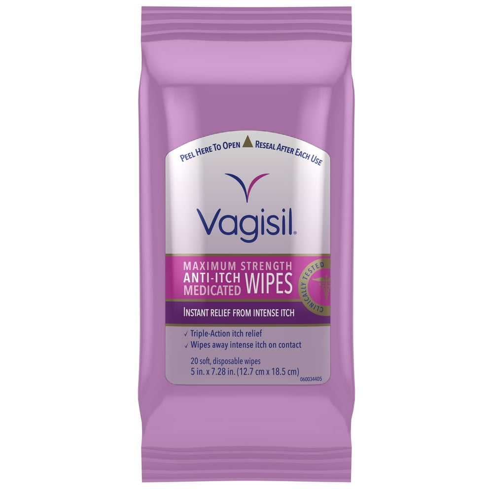 Vagisil, AntiItch Medicated Wipes, Maximum Strength For Instant Relief