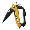 thumbnail image 3 of Awwp Gold Multitool Pocket Knife, Folding Knife with Screwdriver, Bottle Opener, Glass Breaker, Stainless Steel, Safety Lock, for Outdoor, Camping, Emergency, Portable, Pocket Knives, 3 of 6