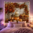 thumbnail image 2 of Still Life Horizontal With Weathered Whitewashed Wooden Planks, Mystical Fantasy for Space Lovers, Galaxy Room Decor, Halloween Gift, Tapestry Wall Hanging for Bedroom and Dorm, 2 of 7