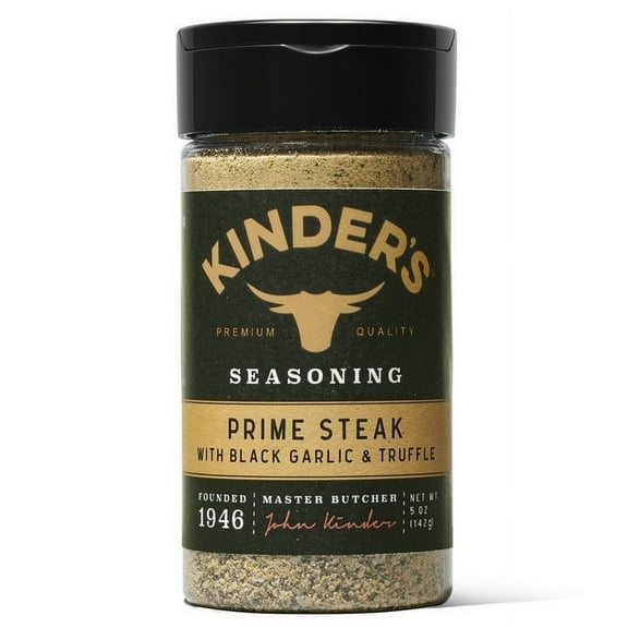 Kinder's Prime Steak with Black Garlic and Truffle Rub and Seasoning, 5 oz 1 pack