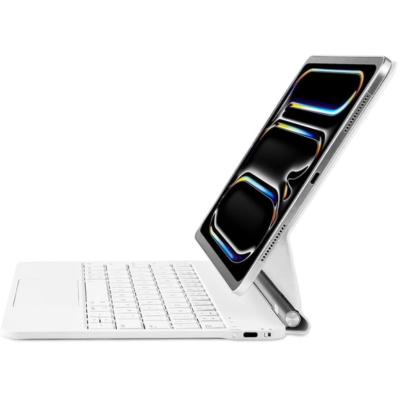 Magic Keyboard Case for iPad Pro 11-inch 2024 (M4) and iPad Pro 11-inch 2025 (M5) - Magnetic Keyboard with Multi-Touch Trackpad, Backlit, Lightweight - White