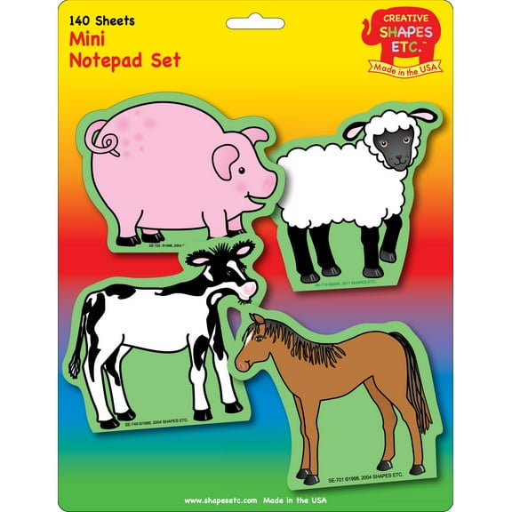 SHAPES ETC. Mini Notepad Set - Farm