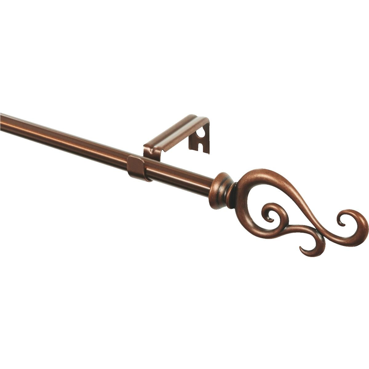 Levolor B58715790 3/4" Scroll Curtain Rod Set