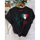 thumbnail image 1 of Camiseta de cuello redondo con estampado de letras de México, top casual de manga corta para primavera y verano, ropa de mujer, 1 of 6