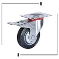 thumbnail image 4 of 4pcs 75mm de servicio pesado 200kg Ruedas giratorias Ruedas de ruedas de trolley Castros de sillas de caucho Rueda de trolley, 4 of 6