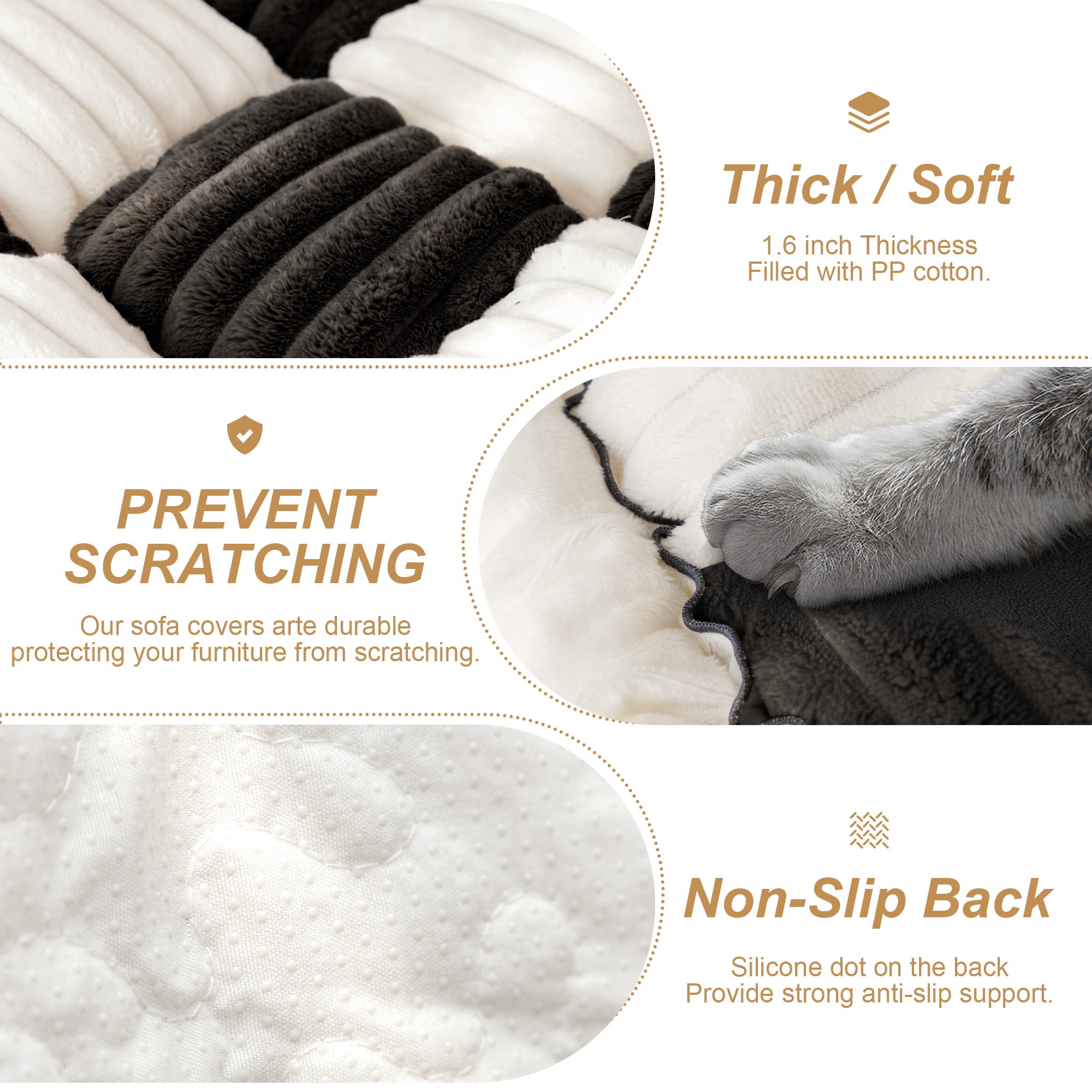 Sanmadrola Couch Cover Sofa Cover Slipcover Furniture Protector for Dog Cat Pet Non Slip Cushion Couch Sofa Covers