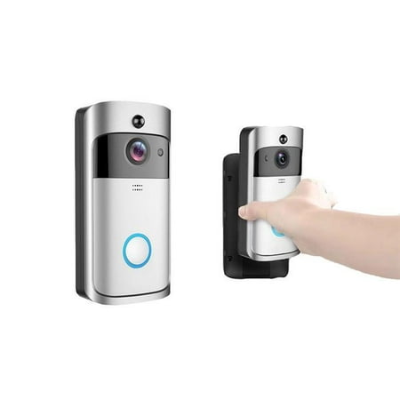 VIDEO DOOR BELL - SMART WIRELESS VIDEO DOORBELL HD 720P HOME SECURITY WIFI CAMERA WIDE ANGLE TWO-WAY TALK PHONE APP (Best Wide Angle Camera For Real Estate)