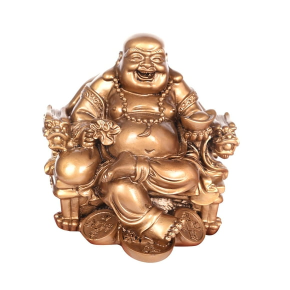 Abbracc Resin Buddha Statues Sculpture Miniature Figurine Chinese for Living Bronze