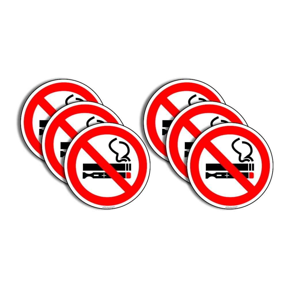 No Smoking Round Warning Sign Labels Decals Car Truck Door Sticker N7 