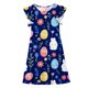 thumbnail image 4 of Vestido de Verano de Manga Corta Impresión de Niños Manga Plisada de Doble Capa para 5-14 Años de Edad, Estiramiento Suave Cómodo para las Vacaciones Escolares, 4 of 7