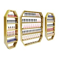 Gold Nail Polish Storage Racks Display Rack,3 Pieces,Wall Mounted,Metal