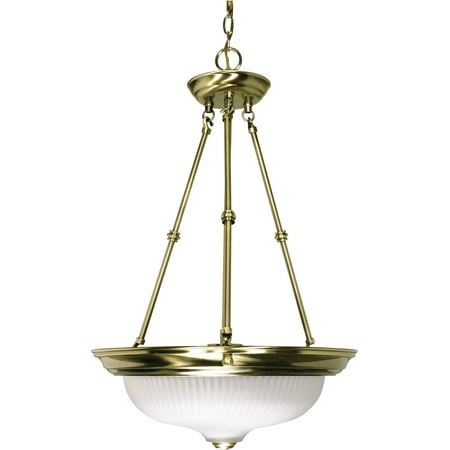

Nuvo Lighting 60243 - 3 Light (Medium Screw Base) 15 Antique Brass Finish with Frosted Swirl Glass Pendant Light Fixture (60-243)