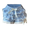 thumbnail image 3 of Shorts for Women Lolita Lace Trim Layered High Waist Shorts Womens Shorts Casual, 3 of 4