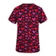 thumbnail image 5 of TaTaai Valentine Day Print Women Scrub Top Pure Cotton Loose Fit Short Sleeve V Neck Patch Pocket Soft Stretch Medical Work Casual Wear Gift, 5 of 5