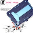 thumbnail image 4 of Dteck Case for Apple iPad mini 6th Generation 8.3-inch (2021),Shockproof Rubber Armor 3-Layer Protection Case Hybrid Hard Kicstand Cover for iPad mini 6,Navy+Blue, 4 of 4
