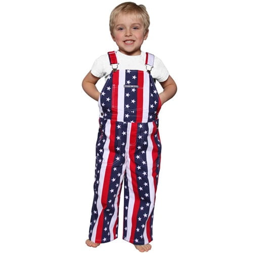 walmart red white and blue overalls