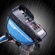 thumbnail image 5 of Alforja de tubo superior impermeable para teléfono con pantalla táctil y marco delantero para bicicleta (azul), 5 of 6