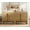 Walnut, variant on 3 Drawer Curved Dresser for Bedroom Set of 2, Mid Century Modern Chest of Drawers, Wood Storage Dresser Organizer for Bedroom Living Room Hallway Closet