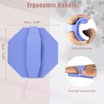 thumbnail image 3 of Unique Bargains Silicone Body Scrubber Exfoliating Shower Scrubber with Non-slip Hand Strap for Use in Shower Blue, 3 of 7