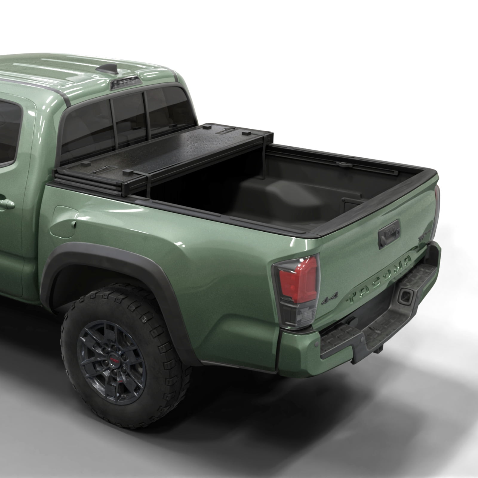 Toptiny Hard Tri-Fold Truck Bed Tonneau Cover Fits 05–15 Toyota Tacoma w/ OE Track System 6'2" Bed waterproof pickup bed topper
