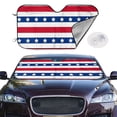 thumbnail image 2 of Uemuo American Patriotic Stars And Stripes Pattern Accordion Car Windshield Sun Shade, Foldable Reflective Sun Visor for Car, Reflector Windshield Sunshade-, 2 of 7