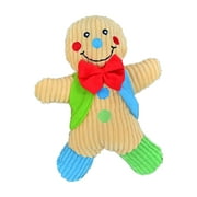 SALEZONE 1Pc Pet Dog Christmas Toy Gift Gingerbread Man Squeak Toy
