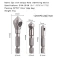 thumbnail image 2 of Eigraketly Herramienta de avellanado de broca de 3 uds., cortador de agujeros de desbarbado, vástago de mano de Metal, accesorio de equipo Herramientas y ferretería, 2 of 6