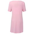 thumbnail image 3 of Women's Nightgown Super Soft Modal Sleepwear Nightshirt Short-sleeved Nightdress comes with Chest Pads Solid Color Pajamas Dress Loungewear,Pink S-2XL, 3 of 7