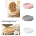 thumbnail image 2 of Matsuzay Cojines redondos de lujo para silla, cojín de asiento de felpa, cojines gruesos, almohada de respaldo, tapete para sentarse Tatami Decoración del hogar Blanco, 2 of 6
