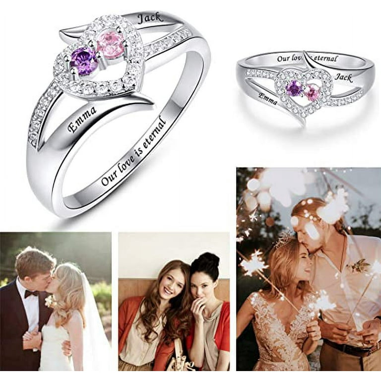 Engraved rings shop for mom