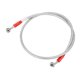 thumbnail image 1 of 100cm 39.37 "10mm ID Motocicleta Línea de freno hidráulico Tubo de manguera de aceite 28 ° 0 ° Cable trenzado de acero inoxidable para ATV Motocross Sport Bikes Silver Tone, 1 of 1